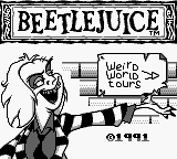 Beetlejuice title screen for GameBoy